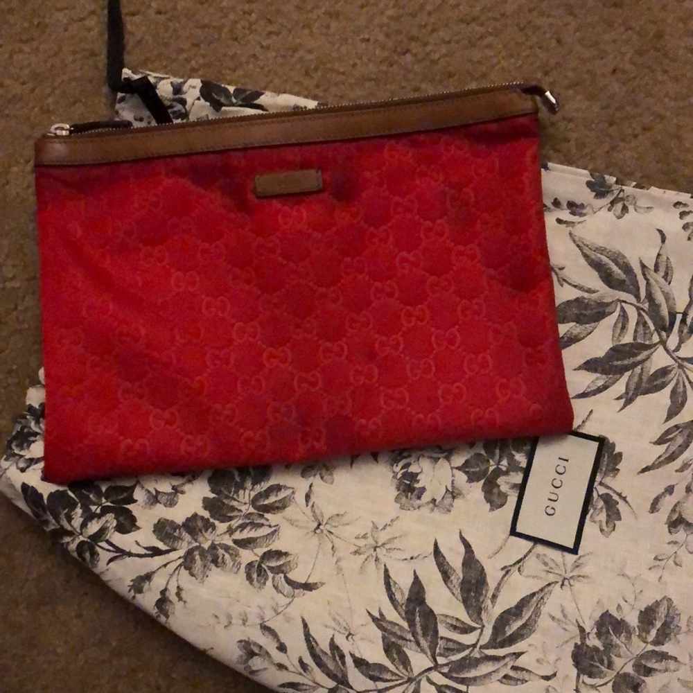 Authentic Red Gucci Clutch